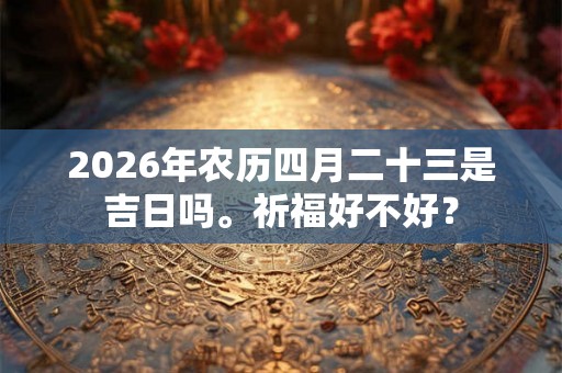 2026年农历四月二十三是吉日吗。祈福好不好？