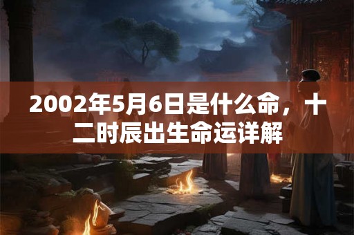 2002年5月6日是什么命,十二时辰出生命运详解 2002年5月6日是什么命,十二时辰出生命运详解