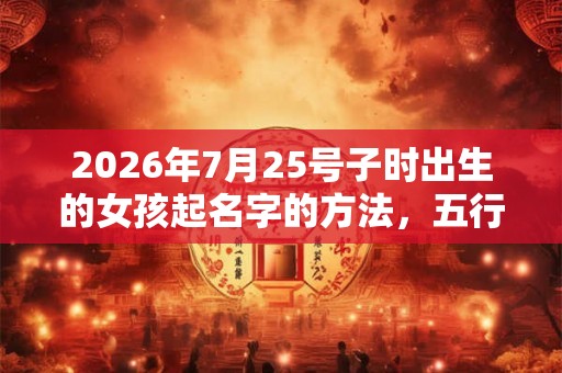 2026年7月25号子时出生的女孩起名字的方法，五行是什么