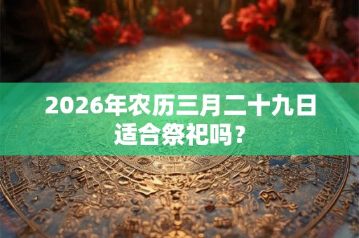 2026年农历三月二十九日适合祭祀吗？