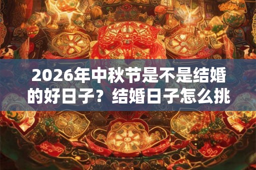 2026年中秋节是不是结婚的好日子？结婚日子怎么挑选？