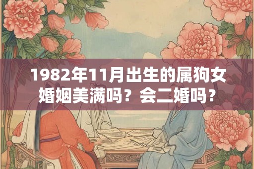 1982年11月出生的属狗女婚姻美满吗？会二婚吗？