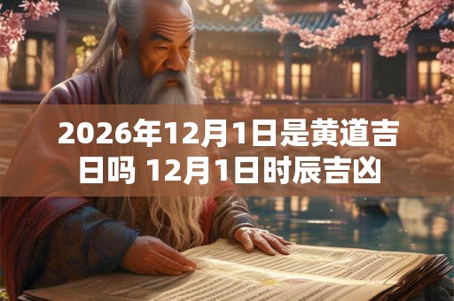 2026年12月1日是黄道吉日吗 12月1日时辰吉凶 2026年12月1日是黄道吉日吗 12月1日时辰吉凶