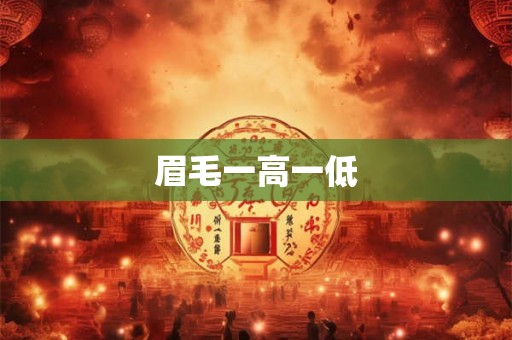 眉毛一高一低