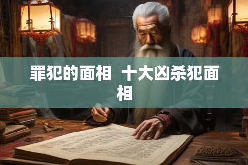 罪犯的面相 十大凶杀犯面相 罪犯的面相 十大凶杀犯面相
