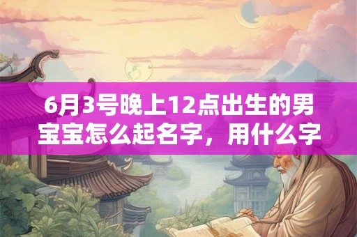 6月3号晚上12点出生的男宝宝怎么起名字，用什么字好