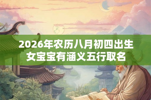 2026年农历八月初四出生女宝宝有涵义五行取名