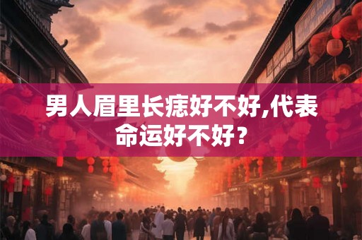 男人眉里长痣好不好,代表命运好不好？