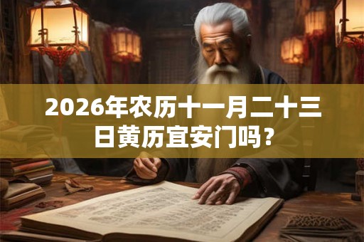 2026年农历十一月二十三日黄历宜安门吗？