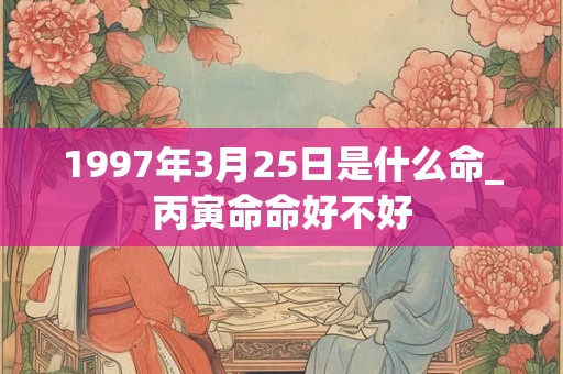 1997年3月25日是什么命_丙寅命命好不好