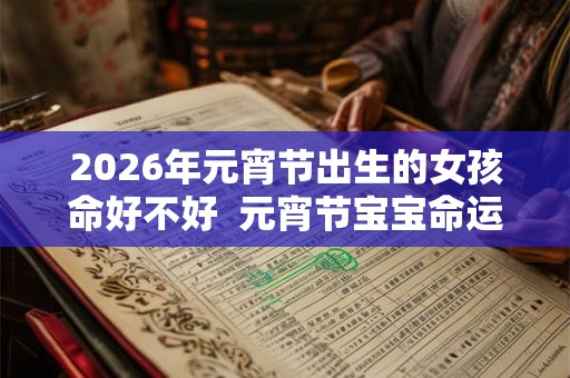 2026年元宵节出生的女孩命好不好  元宵节宝宝命运解析