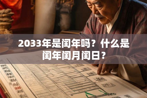 2033年是闰年吗？什么是闰年闰月闰日？