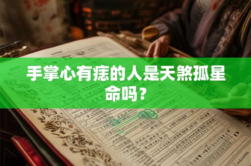 手掌心有痣的人是天煞孤星命吗？