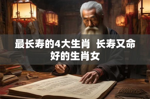 最长寿的4大生肖  长寿又命好的生肖女