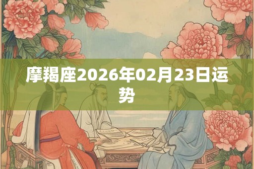 摩羯座2026年02月23日运势