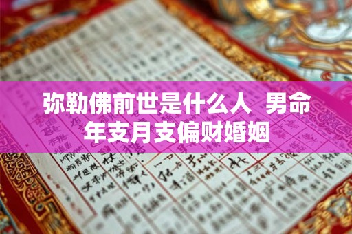弥勒佛前世是什么人  男命年支月支偏财婚姻