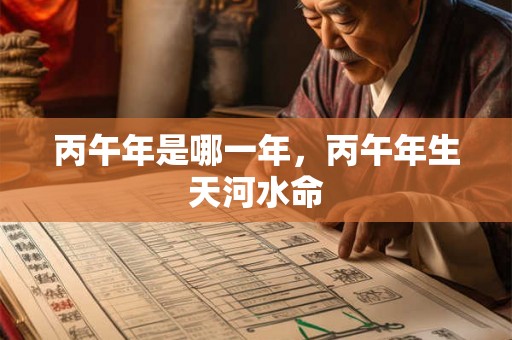 丙午年是哪一年，丙午年生天河水命