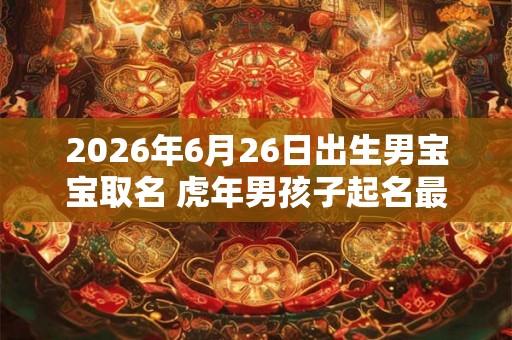 2026年6月26日出生男宝宝取名 虎年男孩子起名最佳字