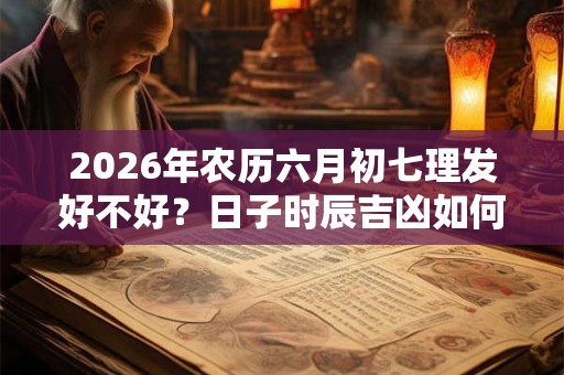 2026年农历六月初七理发好不好?日子时辰吉凶如何? 2026年农历六月初七理发好不好?日子时辰吉凶如何?