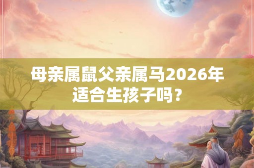 母亲属鼠父亲属马2026年适合生孩子吗？