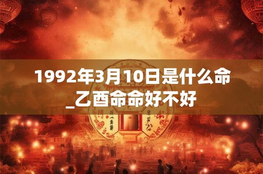1992年3月10日是什么命_乙酉命命好不好 1992年3月10日是什么命_乙酉命命好不好