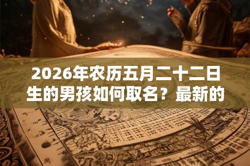 2026年农历五月二十二日生的男孩如何取名？最新的高分男生名字