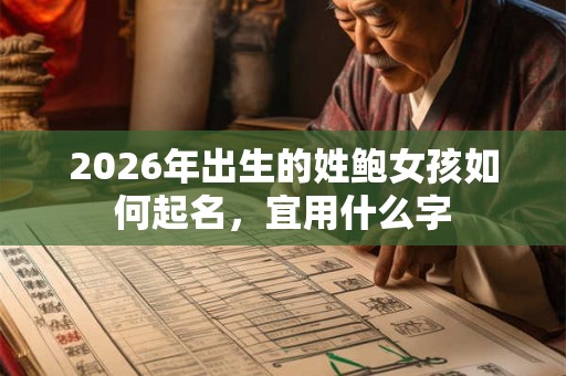 2026年出生的姓鲍女孩如何起名，宜用什么字