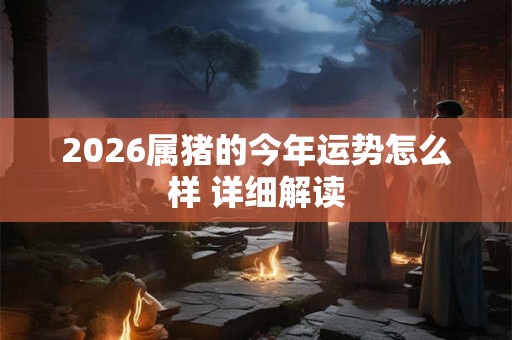 2026属猪的今年运势怎么样 详细解读 2026属猪的今年运势怎么样 详细解读