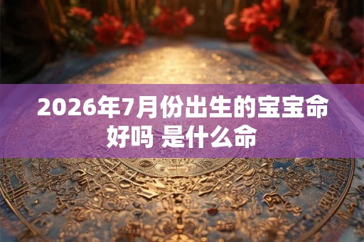 2026年7月份出生的宝宝命好吗 是什么命