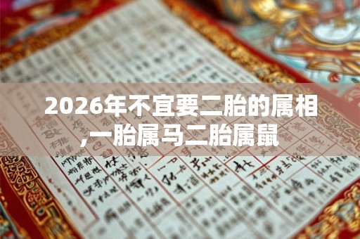 2026年不宜要二胎的属相,一胎属马二胎属鼠