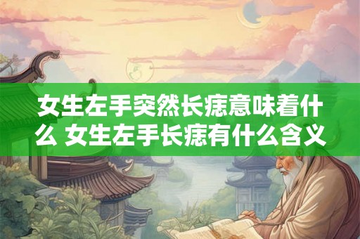 女生左手突然长痣意味着什么 女生左手长痣有什么含义