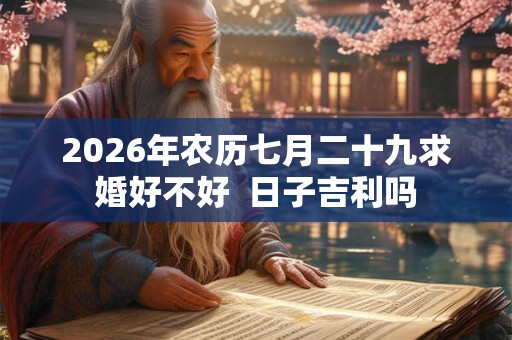 2026年农历七月二十九求婚好不好  日子吉利吗