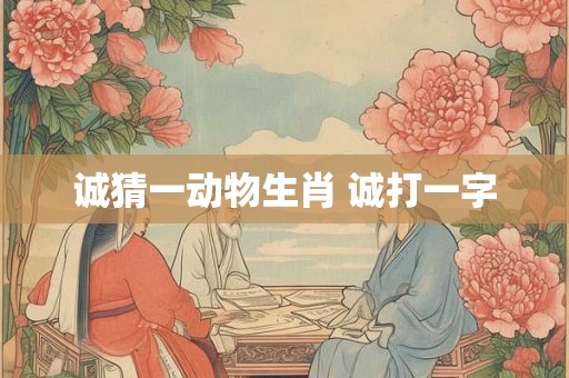 诚猜一动物生肖 诚打一字