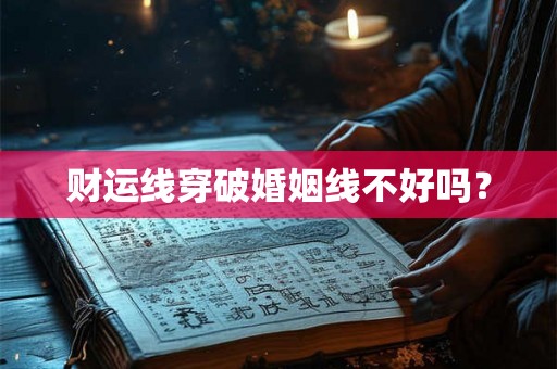 财运线穿破婚姻线不好吗？