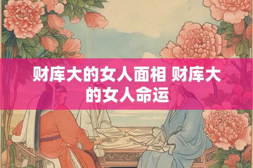 财库大的女人面相 财库大的女人命运