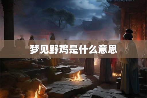 梦见野鸡是什么意思
