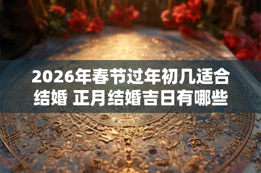 2026年春节过年初几适合结婚 正月结婚吉日有哪些