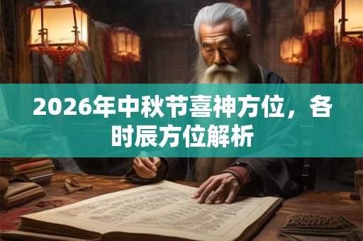 2026年中秋节喜神方位,各时辰方位解析 2026年中秋节喜神方位,各时辰方位解析