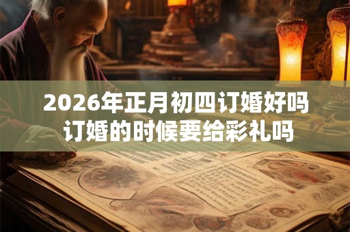 2026年正月初四订婚好吗 订婚的时候要给彩礼吗