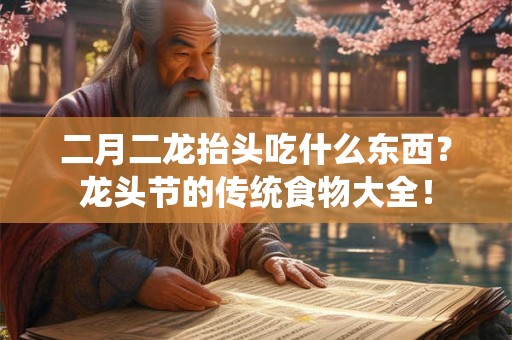 二月二龙抬头吃什么东西？龙头节的传统食物大全！