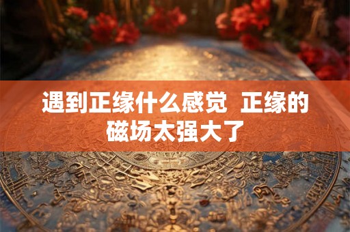 遇到正缘什么感觉  正缘的磁场太强大了