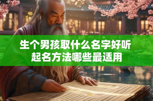 生个男孩取什么名字好听 起名方法哪些最适用