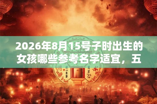 2026年8月15号子时出生的女孩哪些参考名字适宜,五行属什么 2026年8月15号子时出生的女孩哪些参考名字适宜,五行属什么