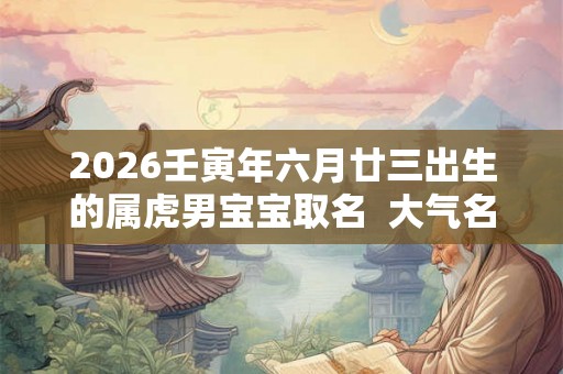 2026壬寅年六月廿三出生的属虎男宝宝取名  大气名字