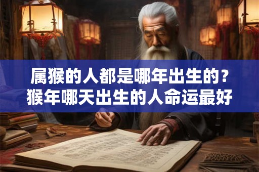 属猴的人都是哪年出生的？猴年哪天出生的人命运最好？