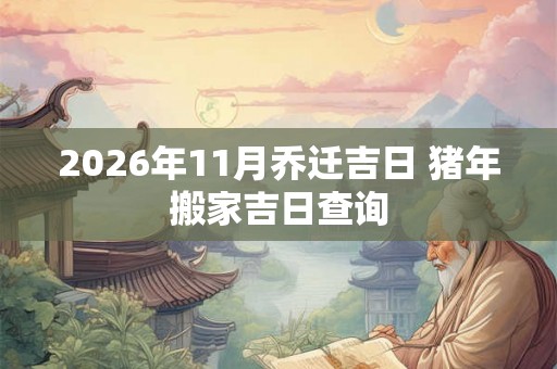 2026年11月乔迁吉日 猪年搬家吉日查询
