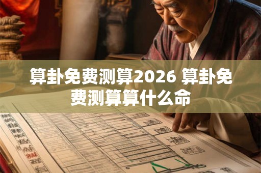 算卦免费测算2026 算卦免费测算算什么命 算卦免费测算2026 算卦免费测算算什么命