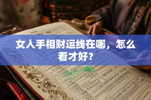 女人手相财运线在哪,怎么看才好? 女人手相财运线在哪,怎么看才好?