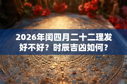 2026年闰四月二十二理发好不好？时辰吉凶如何？