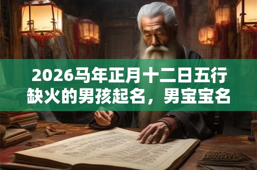 2026马年正月十二日五行缺火的男孩起名,男宝宝名字推荐 2026马年正月十二日五行缺火的男孩起名,男宝宝名字推荐